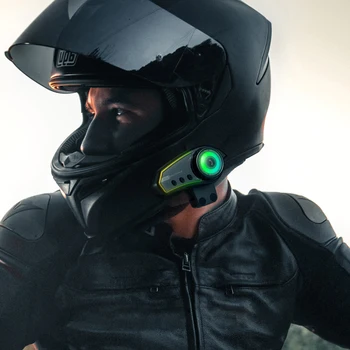 Kask Kulaklık ortam ışığı ile Motosiklet Kask Kulaklık 800mAh Bluetooth uyumlu 5.0 Kask Kulaklık Bisiklet Sürmek için