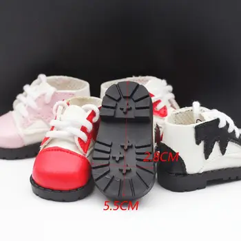 20cm Pamuklu bebek Ayakkabıları Giysi Aksesuarları İçin 1/12 Bebek PU deri ayakkabı Bebek Moda Botları DIY Bebek Hediye Oyuncaklar