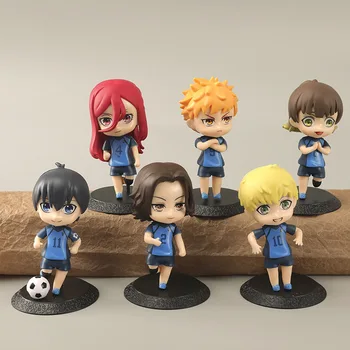 10 cm 6 adet / grup Mavi Kilit Bachira Kiyoshi Seiichi Seishiro Nagi Yoichi Isagi Anime Action Figure Koleksiyon Modeli Tahsil Oyuncaklar