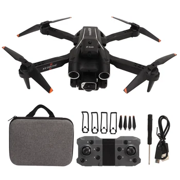 Drone Quadcopter İHA WİFİ İletim Katlanabilir Quadcopter 4 Yollu Engellerden Kaçınma 4K HD Çift Kamera Hava Fotoğrafçılığı için