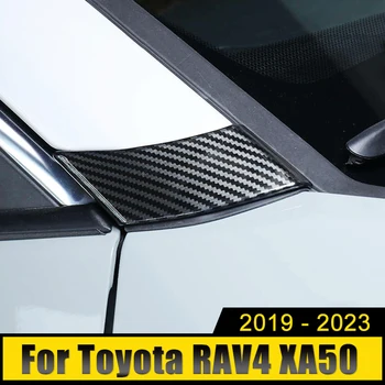 ABS Araba Bir Sütun Kapı Ayna pencere camı Çıkartmalar Kapak Ön Yan Trimler Toyota RAV4 XA50 2019-2021 2022 2023 Aksesuarları
