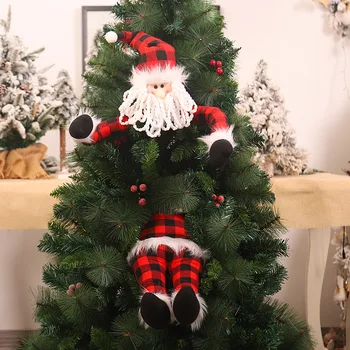 Noel Ağacı süslerianta Baba Sarılma Ağacı çizgi film bebeği Elf Sarılma Ağacı Noel Ağacı Süsleri