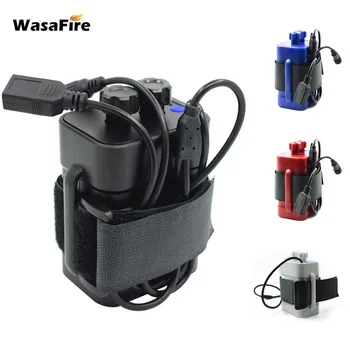 WasaFire 18650 Pil Paketi Su Geçirmez 8.4 V USB DC Şarj 6*18650 Pil Güç Bankası Kutusu Led Bisiklet ışık bisiklet ışığı