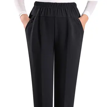 2023 İlkbahar Sonbahar Yeni Kadın Kore Ekose uzun pantolon Moda Yüksek Bel Ofis Bayanlar Gevşek Düz Pantolon Giyim A23