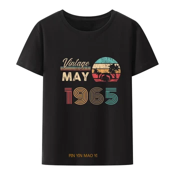 1965 Yılında yapılan 58 Yaşında Erkek Kadın T-Shirt vintage Yaz 58th Doğum Günü T Shirt Aile Maç Grafik Tee