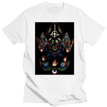 Sınırlı Hayalet BC Papa Emeritus Rock Grubu Iki Yan Erkek siyah tişört Boyutu S-5XLMens Giyim T-Shirt