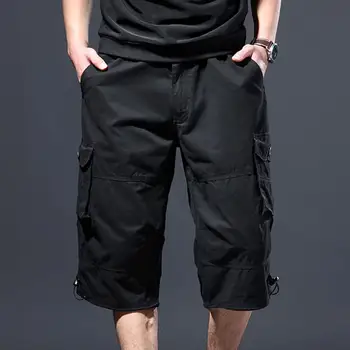 Moda Yaz Kırpılmış Pantolon Hafif Aşınmaya dayanıklı Derin Kasık Sıkı Bel Çok Cepler yazlık pantolonlar