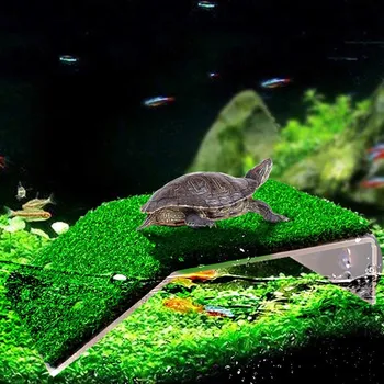 Sürüngen Kaplumbağa Basking Platformu Kaplumbağa Merdiven Çim Dinlenme Teras Akvaryum Yosun Ada Su Kaplumbağası Balık Tankı Dekorasyon