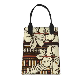 Çiçek Tribal Duvar Kağıdı Kolları ile Büyük Trendy Bakkal Tote, Dayanıklı Vintage Pamuklu Kumaştan yapılmış yeniden kullanılabilir alışveriş çantası