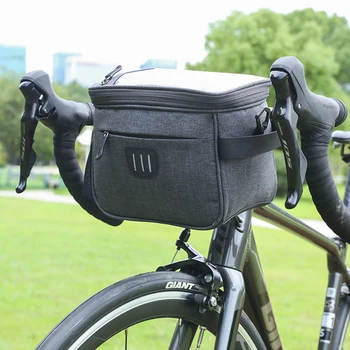 ZK40 Bisiklet Gidon Konteyner kılıf çanta Katlanır Çok fonksiyonlu Ön Çerçeve Seyahat Saklama Çantası Bisiklet Pannier